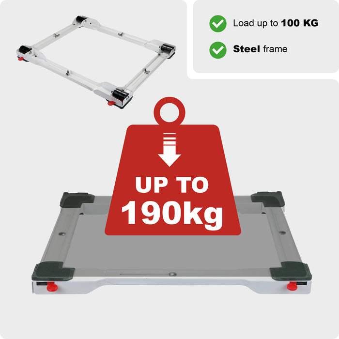 UNIVERSAL Appliance Wheels Adjustable Trolley Stand Washing Machine Roller