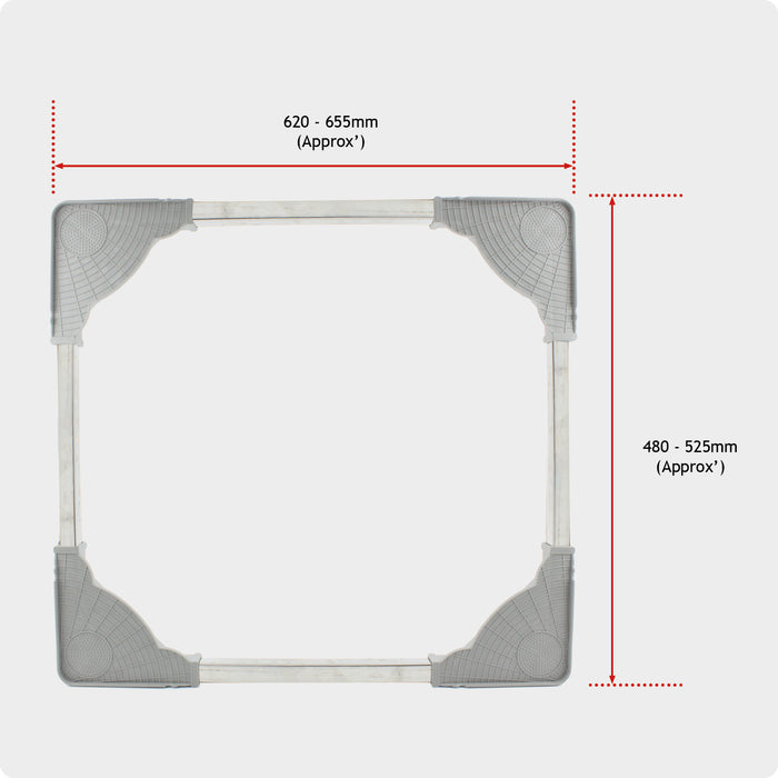 Universal Appliance Wheels Adjustable Fridge Freezer Washing Machine Dolly Trolley Stand (100KG Load)