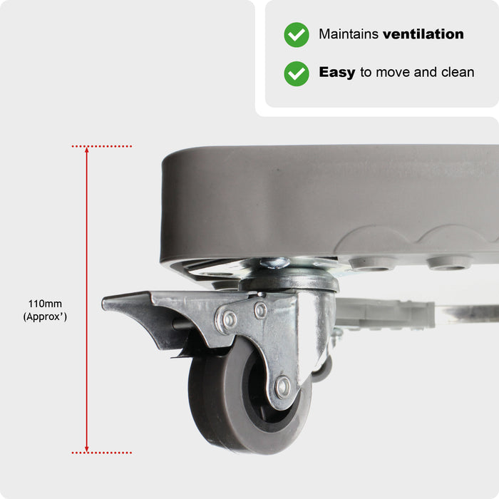 Universal Appliance Wheels Adjustable Fridge Freezer Washing Machine Dolly Trolley Stand (100KG Load)