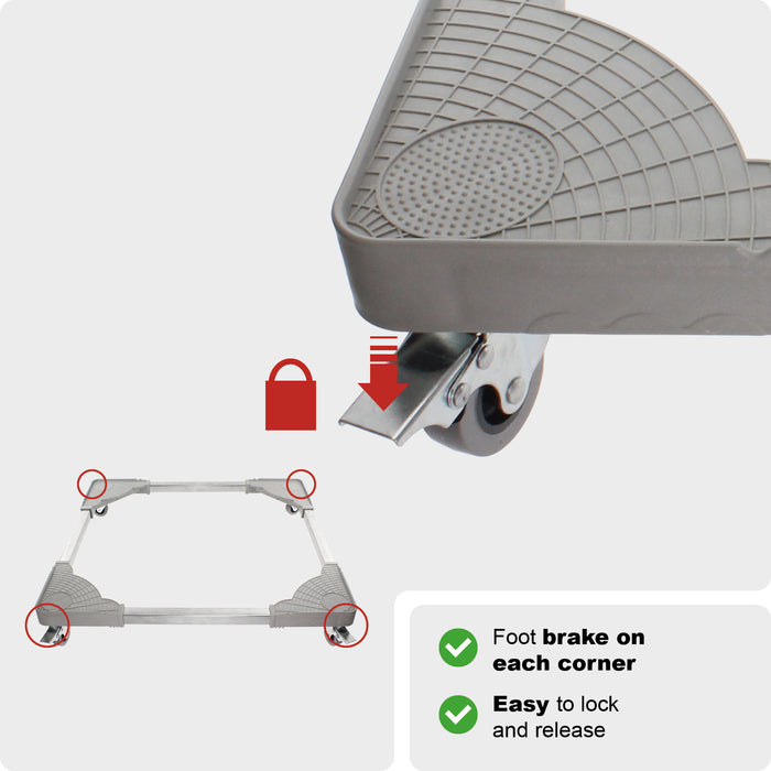 Universal Appliance Wheels Adjustable Oven Cooker Trolley (100KG Load)