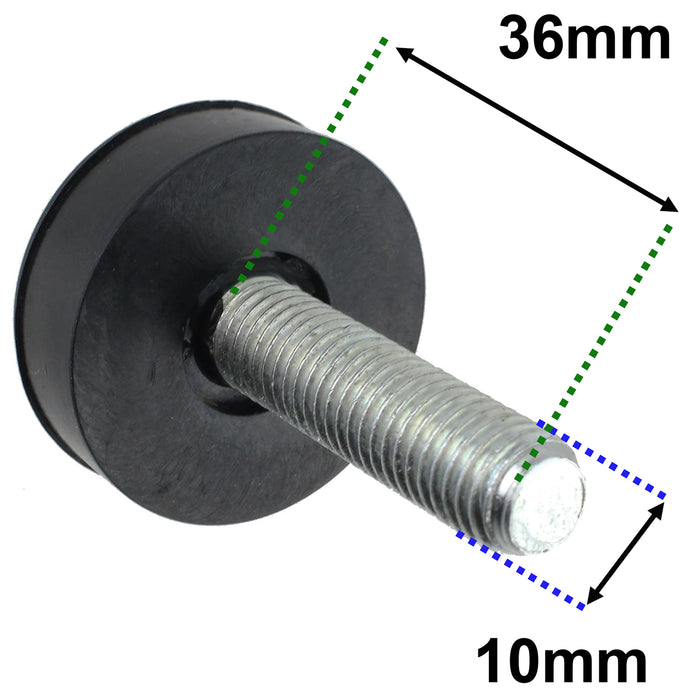 Universal Washing Machine Adjustable Screw in Foot (10mm Thread)