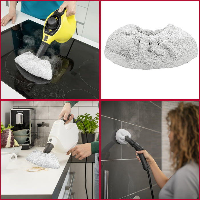 Terry Covers and Brush Nozzle set for Karcher SC1 SC2 SC3 SC4 SC5 Steam Cleaners