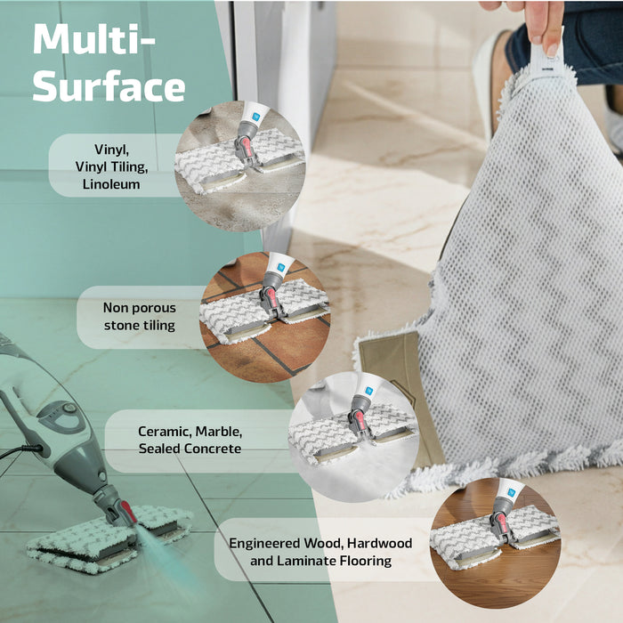 Cover Pads for Shark Steam Cleaner Mop Dirt Grip S6001 S6003 Klik n' Flip (Pack of 2)