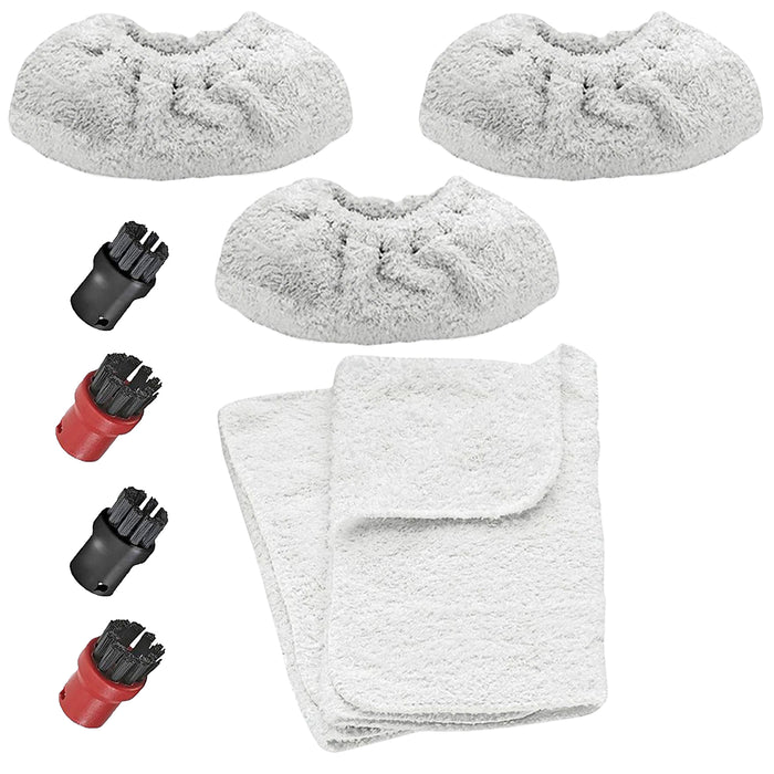 Terry Covers and Brush Nozzle set for Karcher SC1 SC2 SC3 SC4 SC5 Steam Cleaners