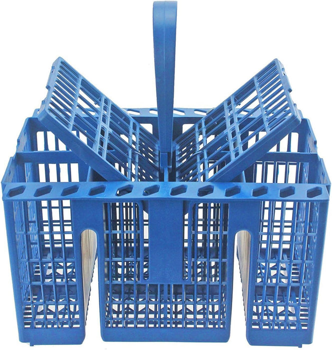 Dishwasher Cutlery Basket Universal Cage for Hotpoint fits Indesit fits Whirlpool C00257140 (Detachable Handle, Blue)