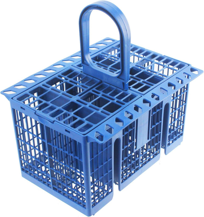 Dishwasher Cutlery Basket Universal Cage for Hotpoint fits Indesit fits Whirlpool C00257140 (Detachable Handle, Blue)