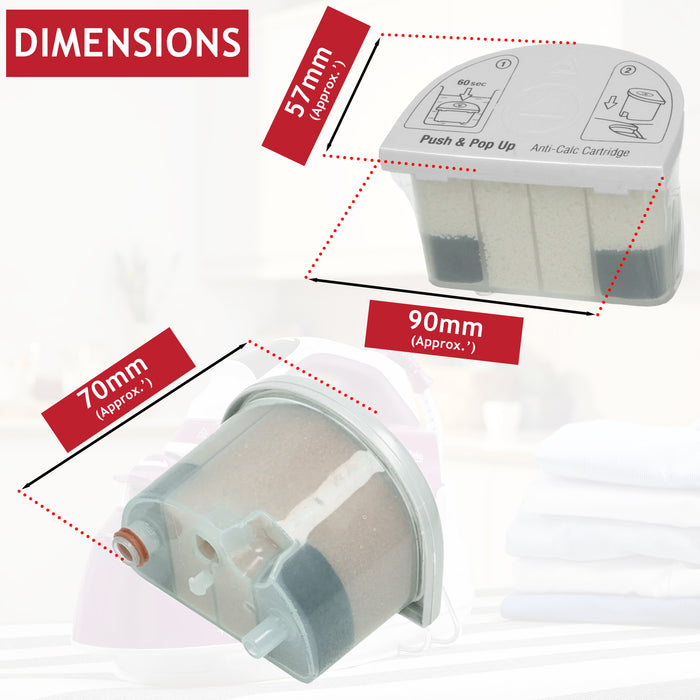 Beko Filter Cartridge SGA7124B SGA7126P SGX126M Anti-Calc Steam Generator Iron 9178007791 x 2 Filters