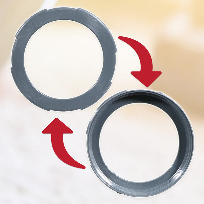 Kenwood KMIX Bowl Socket + Ring Nut Set KMX75 KMX750 KMX754 KMX760 KMX761 KMX770 4 Lug (AS00003115)