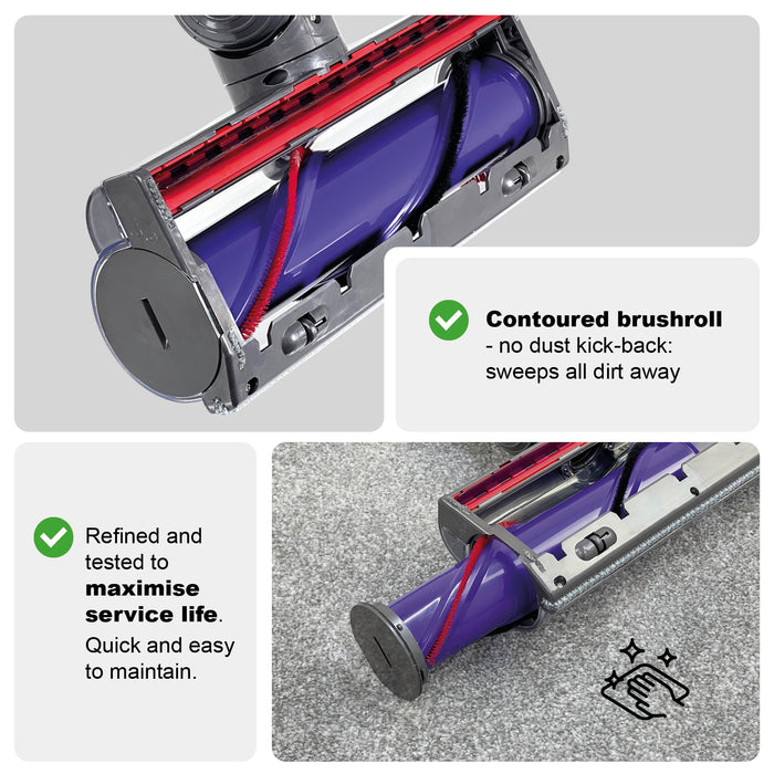 Brush Head for Dyson V7 V8 V10 V11 V15 Vacuum Cleaners Animal Torque Direct Drive Head + Brush