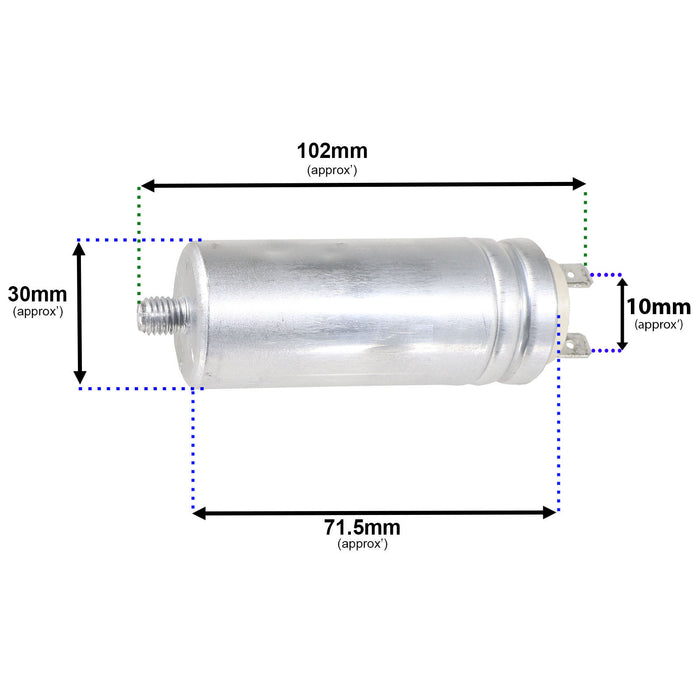 9uF Capacitor Silver