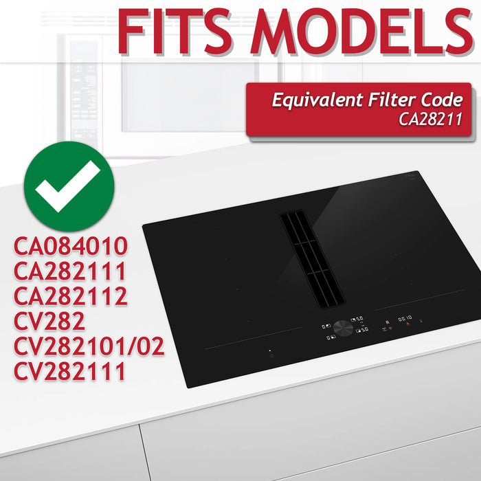 Activated Carbon Filter for Gaggenau CA084010 CA282111 CV282 Cooker Hood (Pack of 8 Filters)