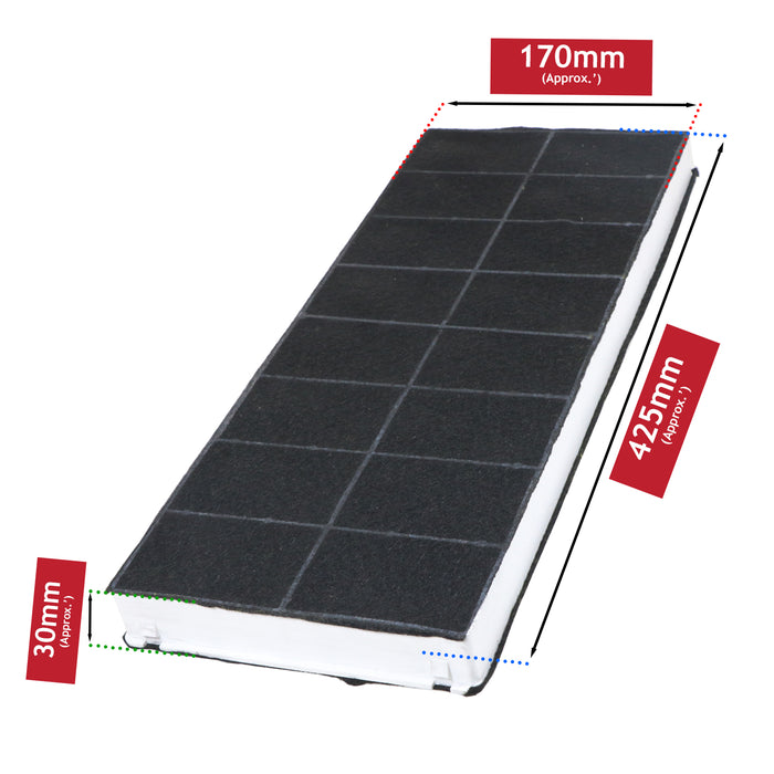 Carbon Filter for Bosch Cooker Hood DHI625HSD DHI635H DHI635HSD 296178 x 2 Filters