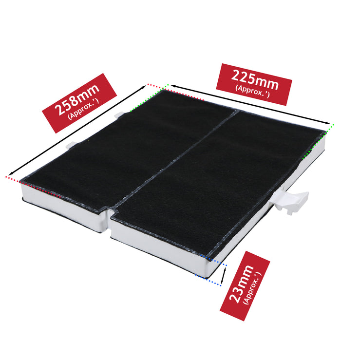 Carbon Filter for Neff Cooker Hood D9610 D96S2 D9910 258 x 225 mm 361047