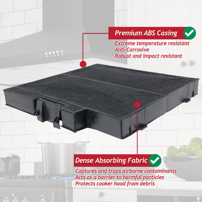 Carbon Filter for Siemens Cooker Hood Extractor Vent LZ10DXA00(00) 11022296 DWZ0DX0A0 (215mm x 210mm x 25mm)