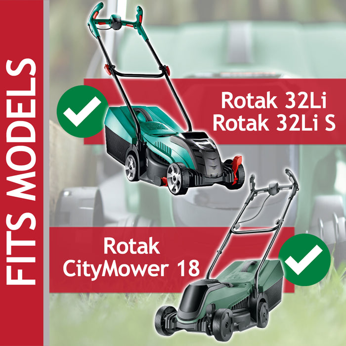 Metal Blade for Bosch Rotak 32Li S CityMower 18 Lawnmower (32cm, Pack of 2)