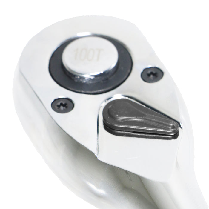 3/8" Socket Ratchet Square Drive 100 Teeth Quick Release Reversible Chrome Vanadium Steel Tool