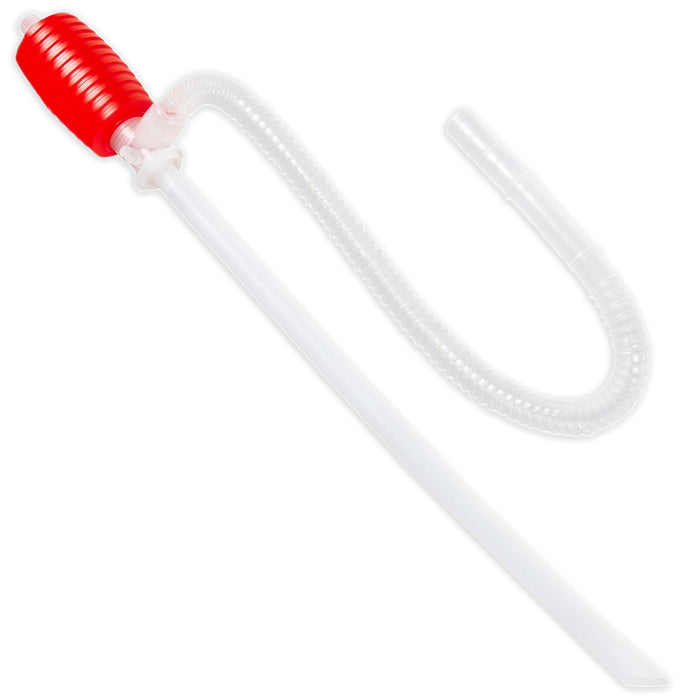 Manual Syphon Pump Hand Squeeze Operated Petrol Diesel Fuel Liquid Oil Barrel Transfer Hose Tube