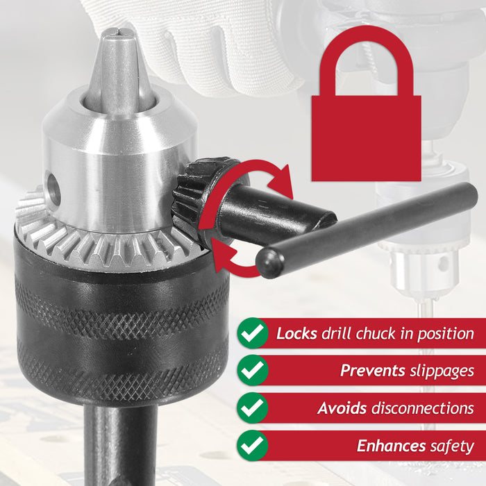 Keyed Chuck SDS Plus Adaptor Kit 1.5mm - 13mm Drill Bit 1/2" x 20 UNF Shaft Set