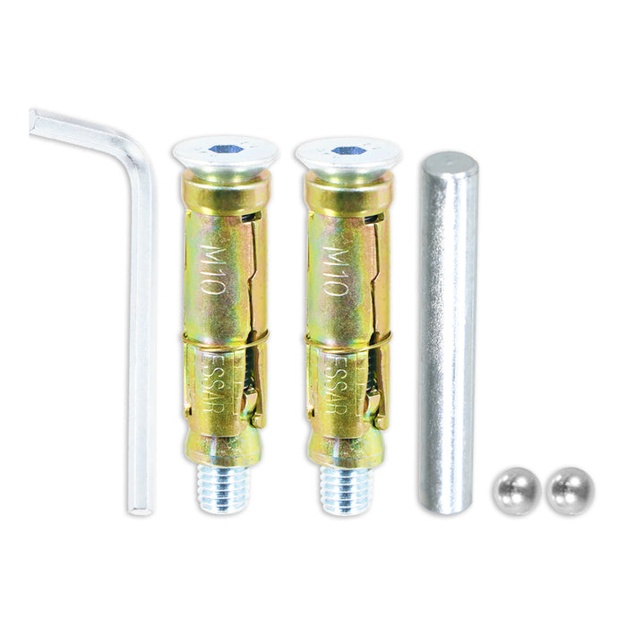 Wall Ground Security Anchor Motorcycle Bicycle Scooter Power Tool Anti-Theft Steel Chain Lock Kit (87mm x 120mm)