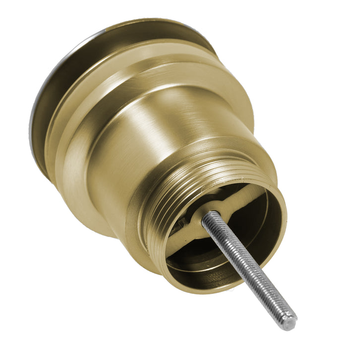 Clicker Basin Waste Plug 1 1/4" 60mm Click Clack Bathroom Sink Pop Up Push Dome (Brushed Brass)