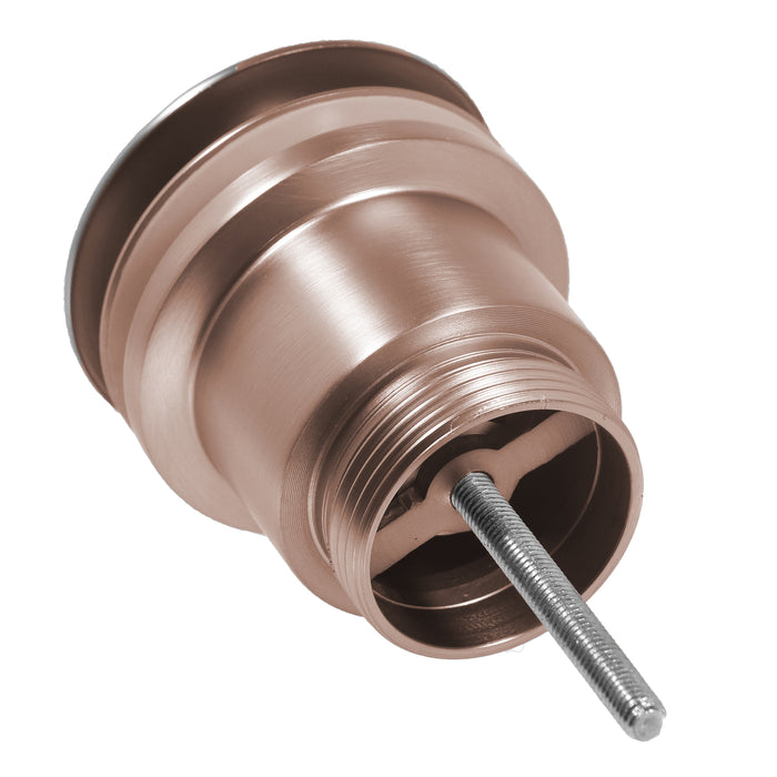 Clicker Basin Waste Plug 1 1/4" 60mm Click Clack Bathroom Sink Pop Up Push Dome (Brushed Copper)