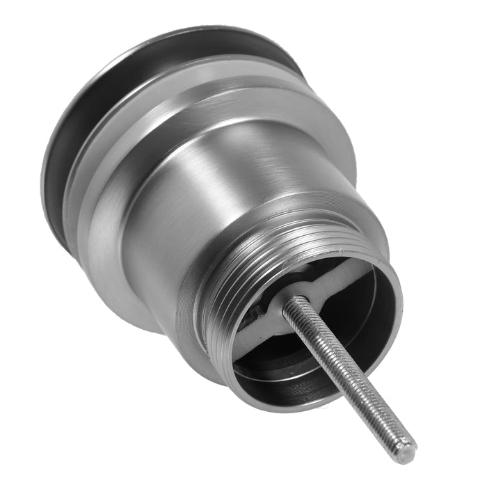 Clicker Basin Waste Plug 1 1/4" 60mm Click Clack Bathroom Sink Pop Up Push Dome (Brushed Nickel)