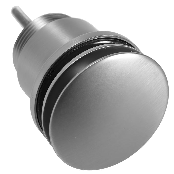 Clicker Basin Waste Plug 1 1/4" 60mm Click Clack Bathroom Sink Pop Up Push Dome (Brushed Nickel)
