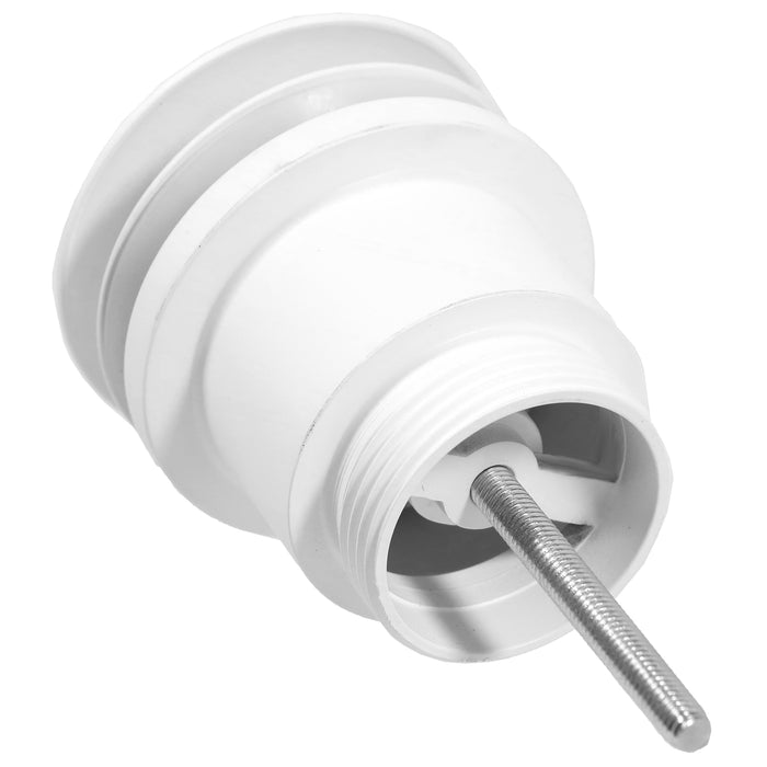 Clicker Basin Waste Plug 1 1/4" 60mm Click Clack Bathroom Sink Pop Up Push Dome (Matt White)