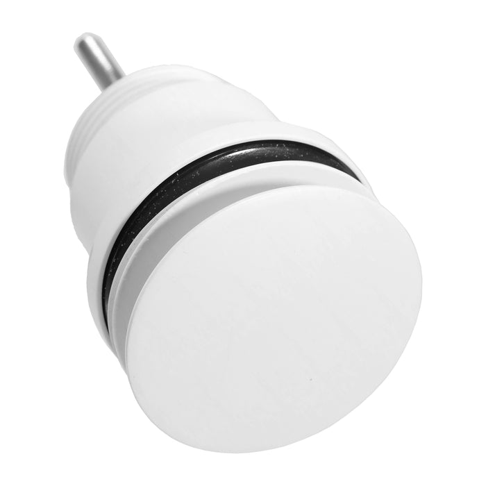 Clicker Basin Waste Plug 1 1/4" 60mm Click Clack Bathroom Sink Pop Up Push Dome (Matt White)
