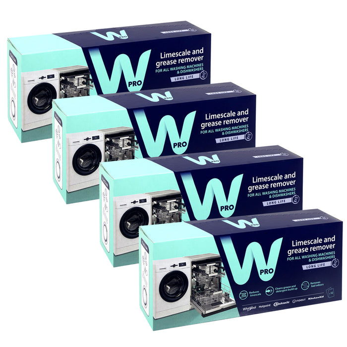 WPRO Universal Limescale & Detergent Remover For Dishwasher - 4 Packs of 12 - C00090908