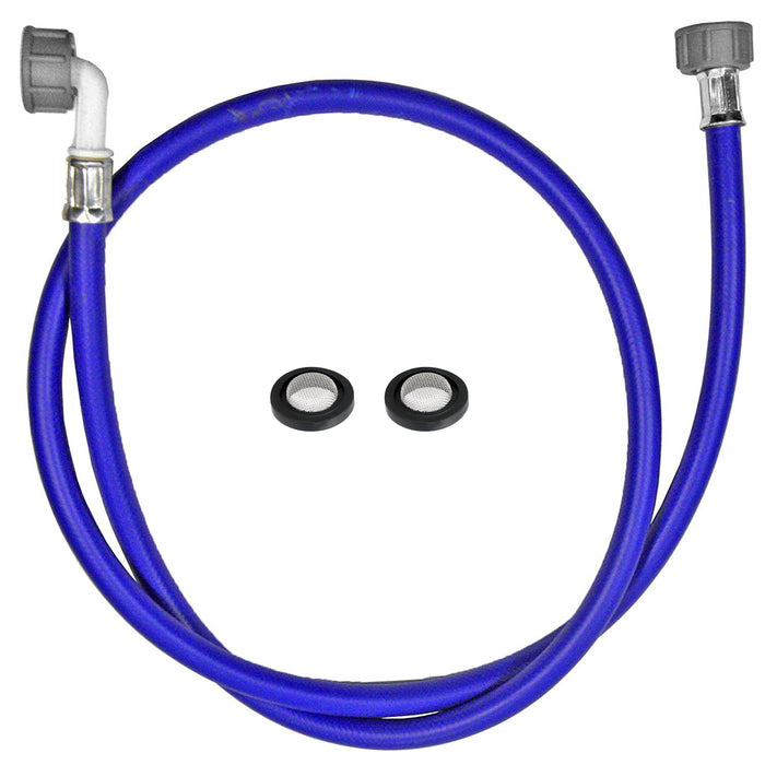 Universal 1.5m Washing Machine Cold Water Fill Hose + 2 x Filter Mesh Washers