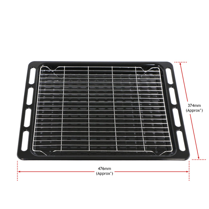 Oven Grill Tray Crisper Shelf For Hotpoint Full Width Bottom Drip Base Pan Rack 476mm x 374mm