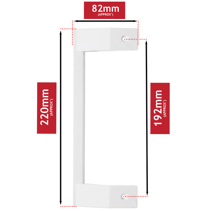 Door Handle for Fridge Freezer White Grab Bar Refrigerator Replacement 220mm