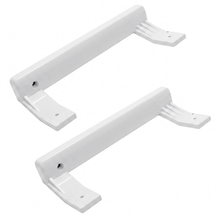 Door Handle for Fridge Freezer White Grab Bar Refrigerator Replacement 220mm x 2 Handles