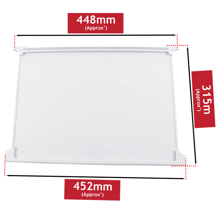 Glass Fridge Shelf for Blomberg TSM1544P Flavel FFSI883SN Top Middle Trims
