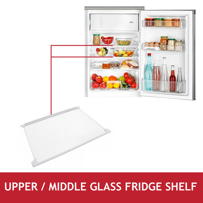 Glass Fridge Shelf for Blomberg TSM1544P Flavel FFSI883SN Top Middle Trims