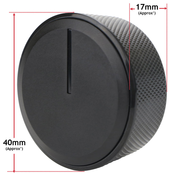 Control Knob for Lamona LAM1706 Ceramic Hob C00889465 210480799 (Black)