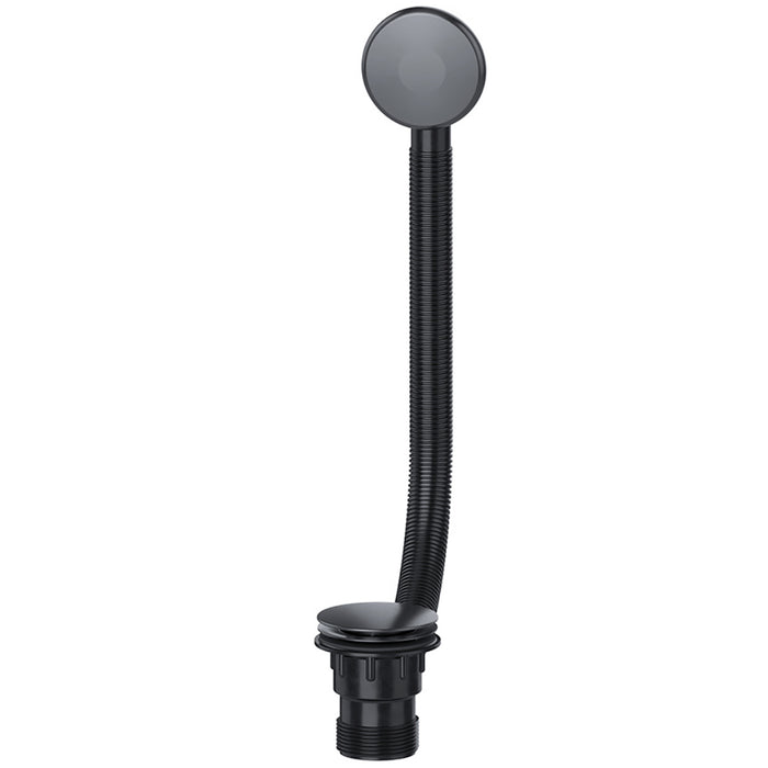 Clicker Bath Waste Plug 40mm 1.5" Combination Click Clack Overflow (Black)
