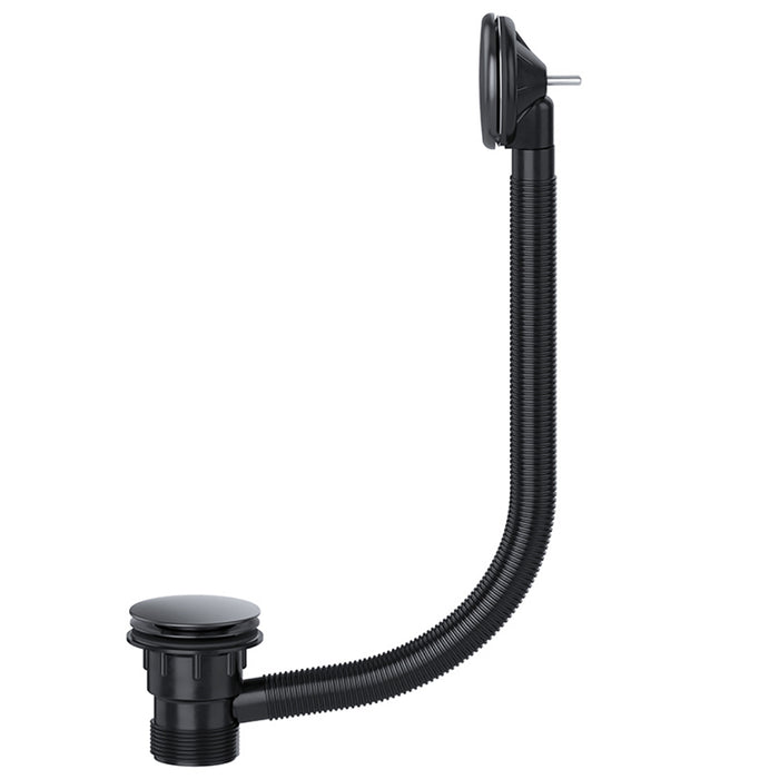 Clicker Bath Waste Plug 40mm 1.5" Combination Click Clack Overflow (Black)