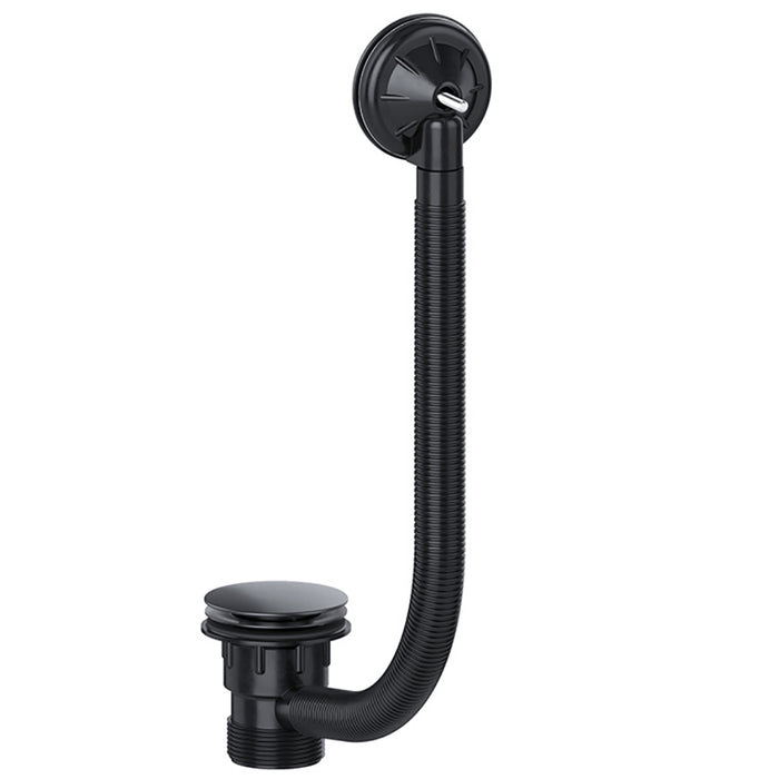 Clicker Bath Waste Plug 40mm 1.5" Combination Click Clack Overflow (Black)