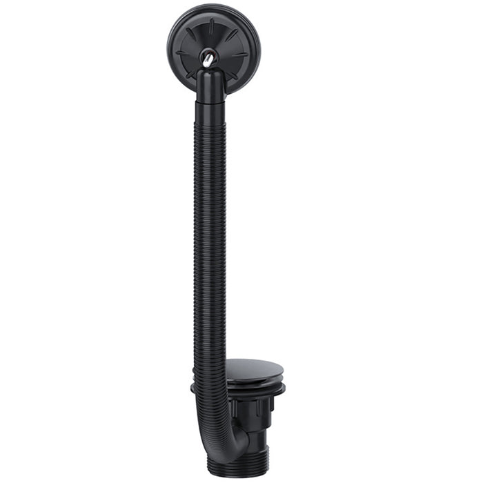 Clicker Bath Waste Plug 40mm 1.5" Combination Click Clack Overflow (Black)