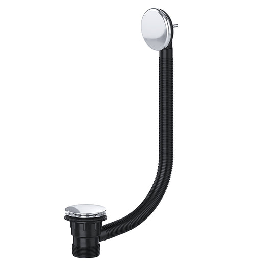 Clicker Bath Waste Plug 40mm 1.5" Combination Click Clack Overflow (Silver)