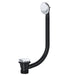 Clicker Bath Waste Plug 40mm 1.5" Combination Click Clack Overflow (Silver)