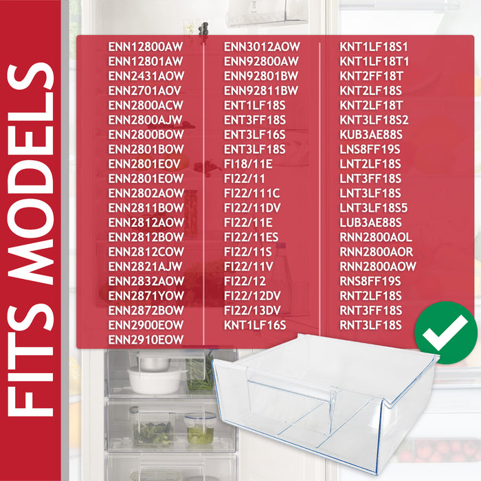 Electrolux Fridge Freezer Drawer ENN FI22 KNT LNT Top Middle Container Box (140075825012)
