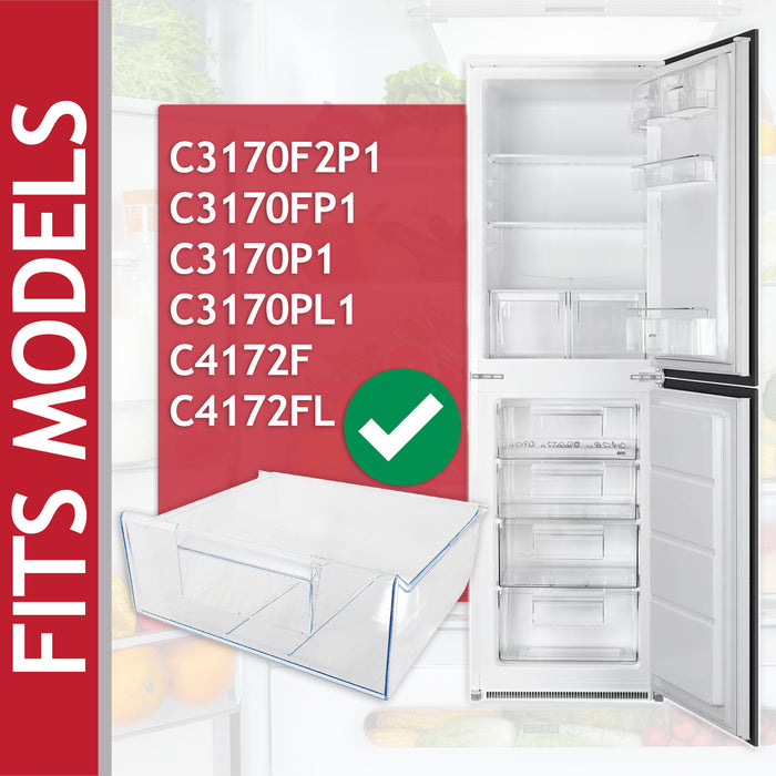 Smeg C3170 C4172 Fridge Freezer Drawer Top Middle Container Box (140075825012)