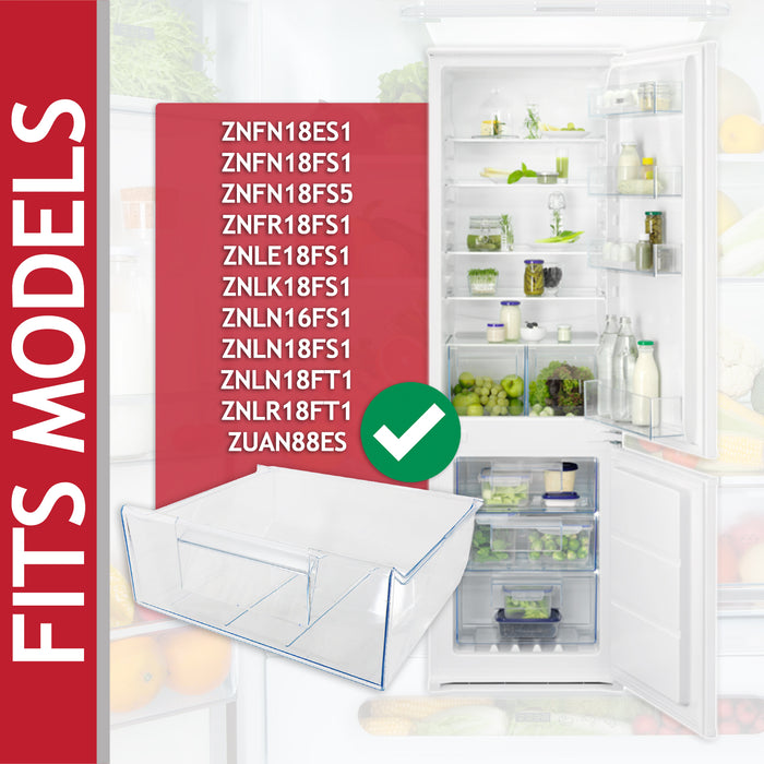 Zanussi Fridge Freezer Drawer ZNFN ZNFR ZNLE ZNLN ZNLR ZUAN Top Middle Container Box (140075825012)