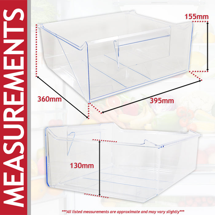 Zanussi Fridge Freezer Drawer ZNFN ZNFR ZNLE ZNLN ZNLR ZUAN Top Middle Container Box (140075825012)