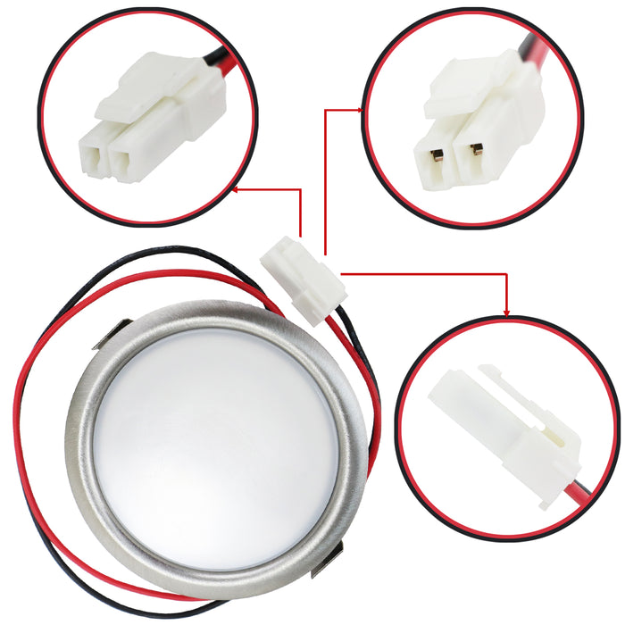 Universal Cooker Hood Light Bulb & Lens Extractor Fan Lamp Diffusor 3.1W, 3V, LED, 67mm (Pack of 2)