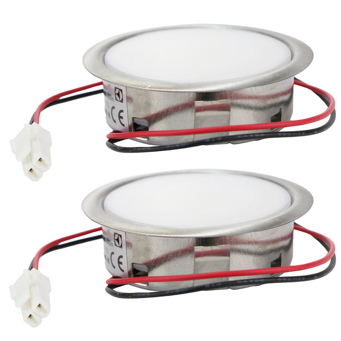 Universal Cooker Hood Light Bulb & Lens Extractor Fan Lamp Diffusor 3.1W, 3V, LED, 67mm (Pack of 2)