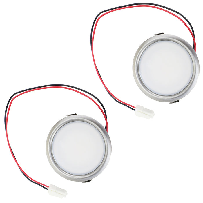 Universal Cooker Hood Light Bulb & Lens Extractor Fan Lamp Diffusor 3.1W, 3V, LED, 67mm (Pack of 2)